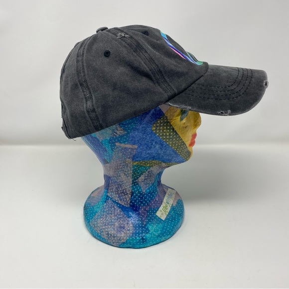 Serape Peace Sign Distressed Baseball Hat ☮️ - Picture 6 of 14